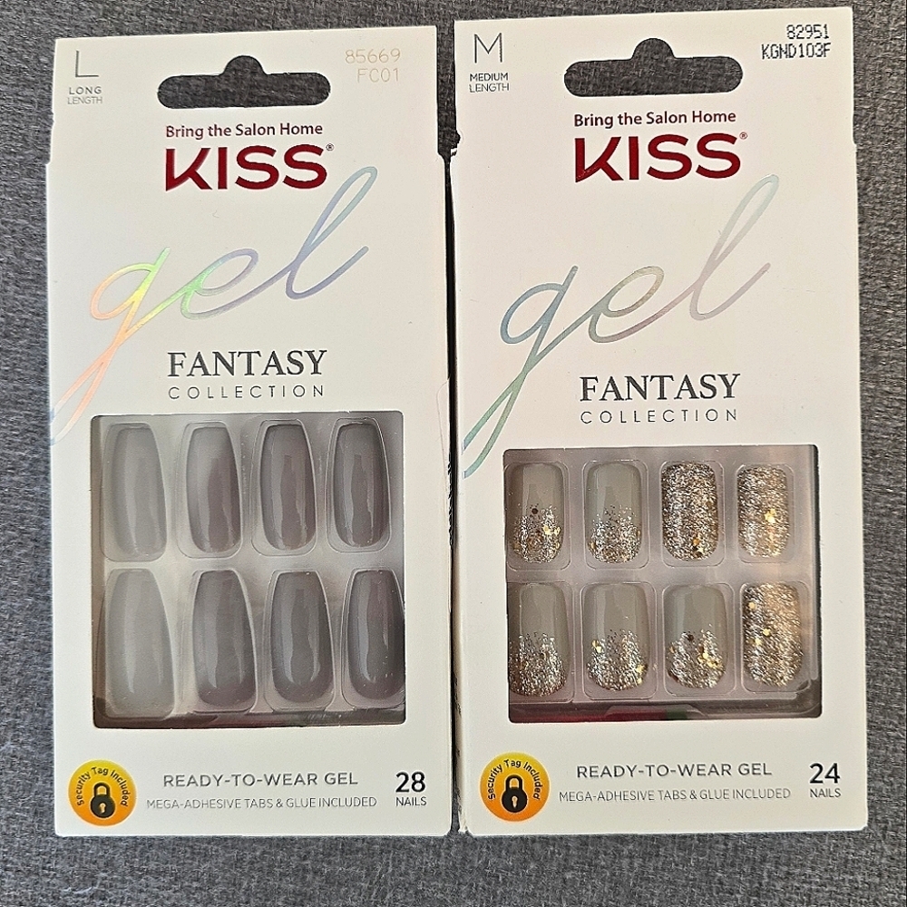 Kiss Gel Fantasy Collection Long and Medium NEW